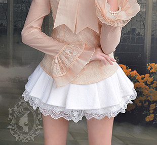 Free shipping white lace short pants LM2406