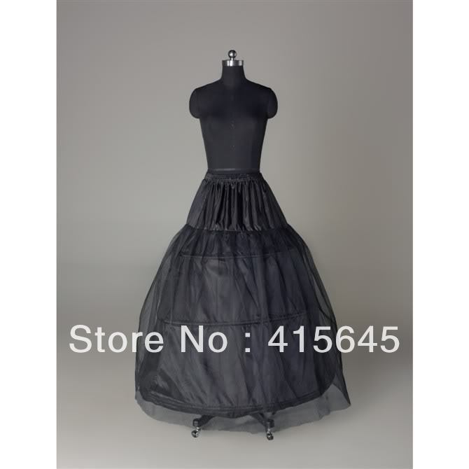 Free Shipping White Or Black 3-HOOP Bride Petticoat Wedding Accessories
