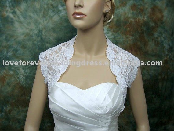FREE SHIPPING White Wedding Lace Bolero Custom Made Retail Wholesale