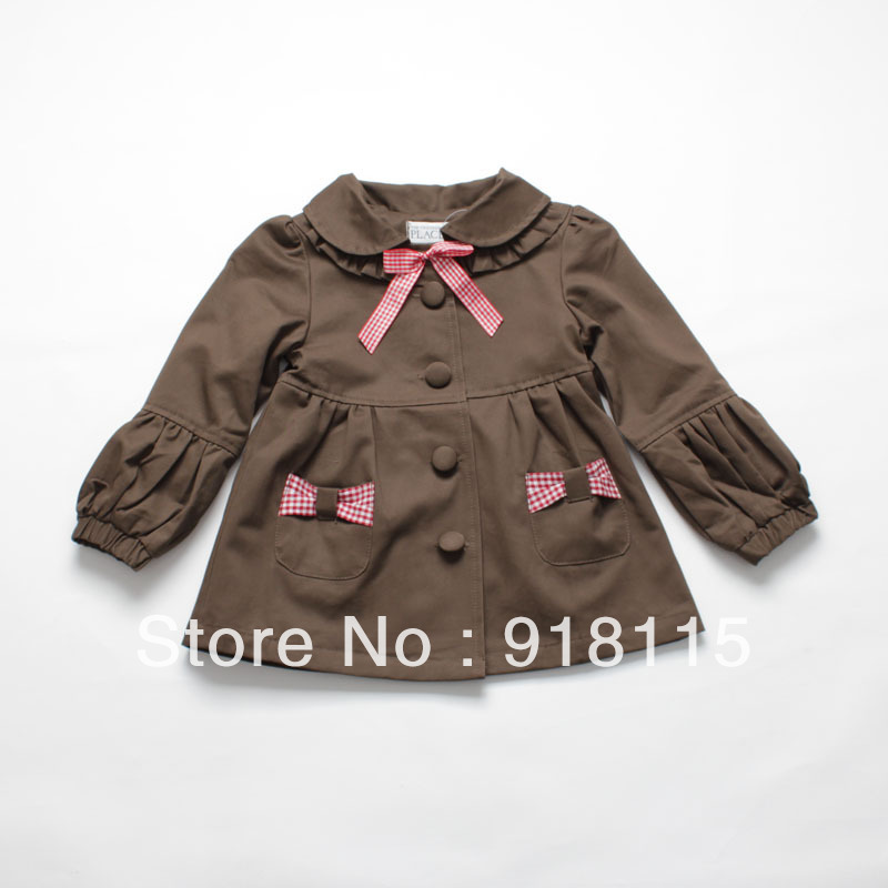 free shipping whole sale 5pcs/lot spring and autumn girl outerwear windbreaker coat kid coat children coat