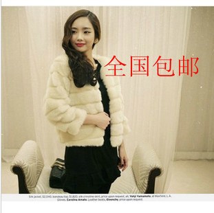 free shipping !whole sale Fur coat fur coat women's sz2012 design short overcoat