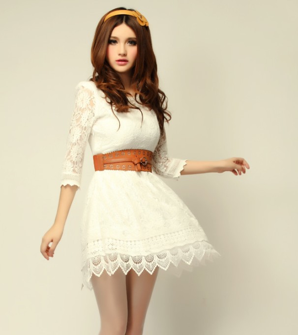 free shipping whole sales ladies silm fit lace dress
