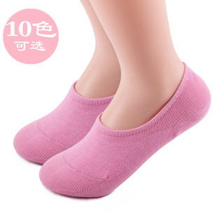 Free shipping wholesale 100% cotton invisible sock slippers women's socks slipper sweat color 50prs/lot