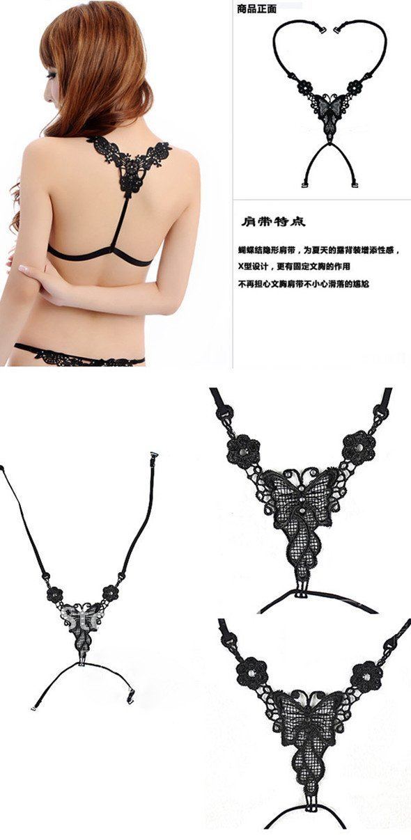 Free shipping wholesale 10pcs/lot sexy Bra straps bowknot Invisible aglet Underwear aglet Bra straps Aglet across