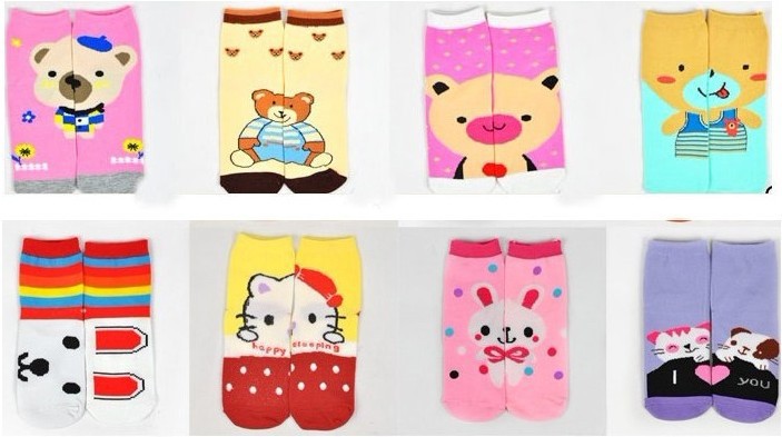 Free Shipping Wholesale 10pieces/lot Cute Cartoon Socks ,Knitted Socks,Cotton Socks Mixed Sent