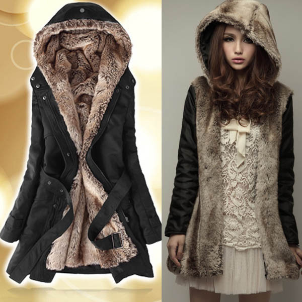 Free shipping Wholesale 2012 autumn and winter women warm coat / the hair thickening windbreaker / jacket100149388