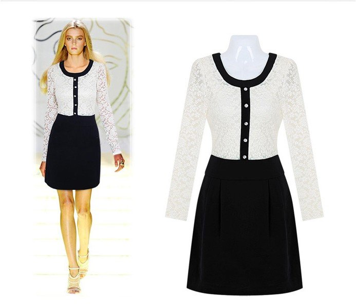 Free Shipping Wholesale !2012 Newest  autumn outfit new women's dress the bud silk dress skirt van hollow out high-quality goods