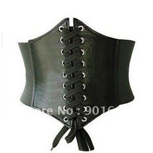 Free Shipping Wholesale 2012 vintage Belt dress Wide Stretchy leather faux Cummerbunds/Corset Belts 5-color