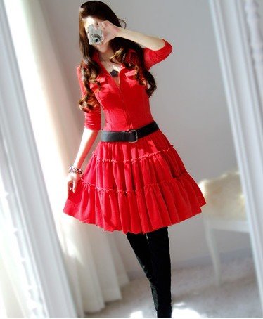 free shipping +wholesale 2012 winter/bling/ slim/ velvet/ expansion dress women's  3color purple black red dresses size S M L