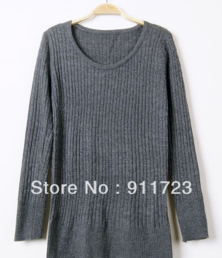 Free Shipping Wholesale 2013 New Arrival Brand New Knitted Sweater For Woman/Ladies Casual Basic  Pullover/Women Knitted Sweater