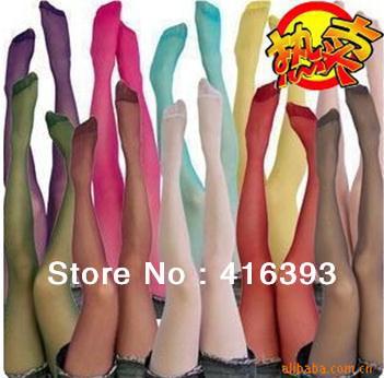 Free Shipping wholesale 2013 New Fashion core spun spandex shift up pantyhose color candy color silk stockings  R0026