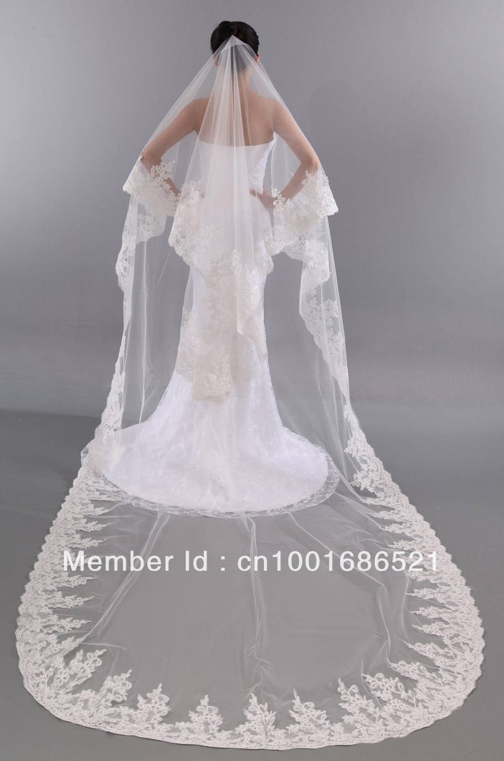 free shipping & wholesale 2013 new styel brige veil with beige color, single 5 meters long,  fashion wedding dress accessories