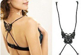 Free shipping wholesale 20pcs/lot sexy women's back cross shoulder strap hollow butterfly style underwear accessories many color