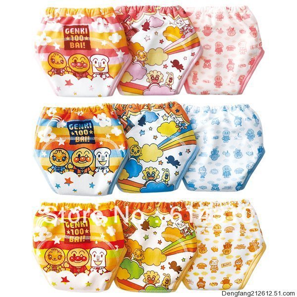 Free Shipping Wholesale 27Pcs/Lot Waterproof Cotton Potty Tranining Pants,Baby Underwear,Diaper Pants,Baby Trousers.Baby Pants