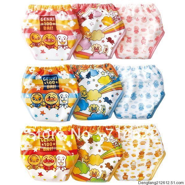 Free Shipping Wholesale 27Pcs/Lot Waterproof Cotton Potty Tranining Pants,Baby Underwear,Diaper Pants,Baby Trousers.Baby Pants