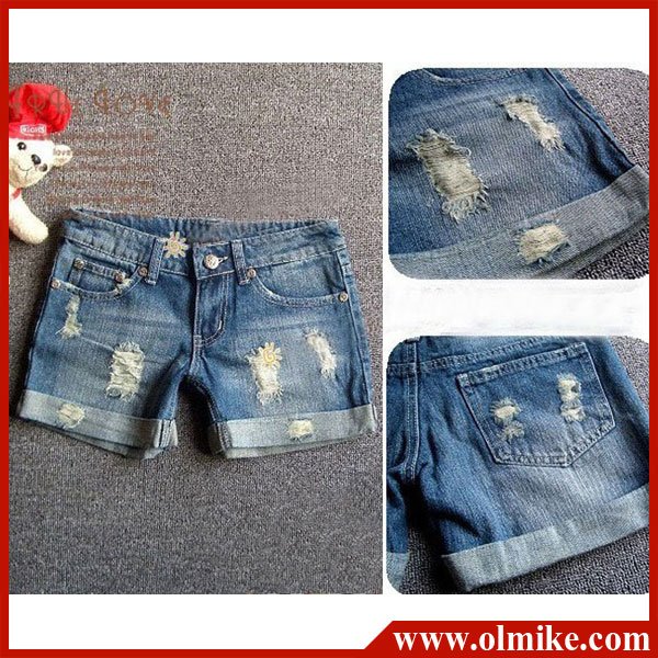 free shipping wholesale 2pcs/lot 2012 ladies' designer denim short pants summer jeans shorts jean women blue S M L XL XXL WJ013