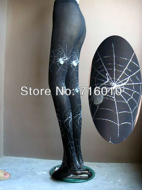 free shipping wholesale 30pc/lot spider pattern pantyhose Non open-crotch pantynose Tights leggings women sexy pantihose 5351