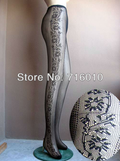 free shipping wholesale 30pcs/lot flower pattern pantyhose Non open-crotch pantynose Tights leggings women sexy pantihose 5359