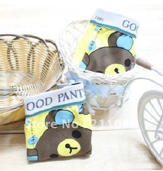 Free shipping wholesale 48pcs/lot cartoon bear pattern 100% cotton boy's underwear, children's briefs and boxer shorts
