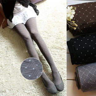 free shipping wholesale 4pcs/lot autumn and winter lady velvet dot elastic stockings female legging pantyhose
