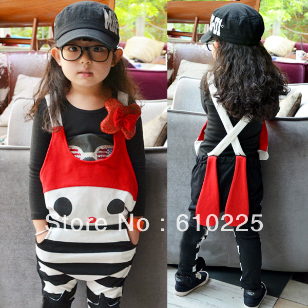 Free Shipping,Wholesale(5 pieces/lot ) Fashion Children Cartoon Overalls/Kids Pants