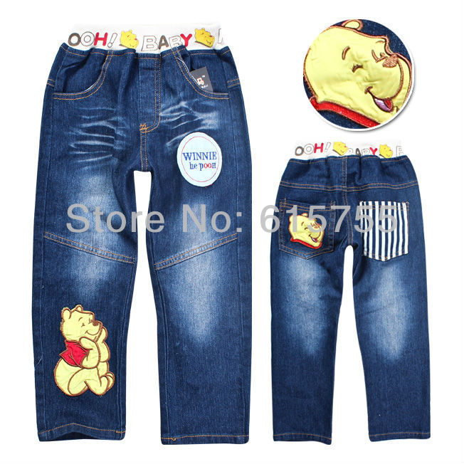 Free shipping,Wholesale 5pcs Cartoon Boy's jean design cotton wash water cowboy trousers/ children's jeans boys denim pants