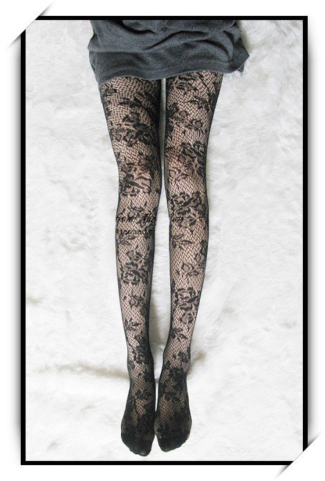 Free shipping Wholesale 60pcs/lot PROMOTION price Vogue Rose fishnet stocking tights pantyhose legging punk style