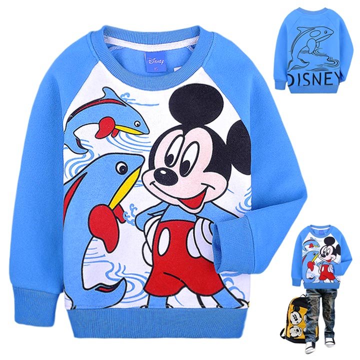 Free shipping,Wholesale 6pcs Boys Girls Cartoon cotton hoodies,Children Mickey Long sleeve t-shirt/Sweatshirts, kids outerwear