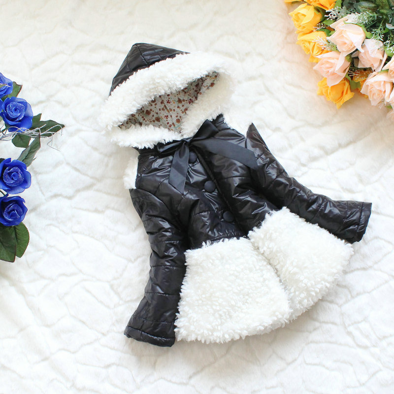 free shipping wholesale autumn and winter children's thickening wadded jacket girls outerwear 4 pcs/lot