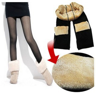 free shipping wholesale Autumn and winter velvet meat legging female thickening bamboo charcoal warm pants stockings