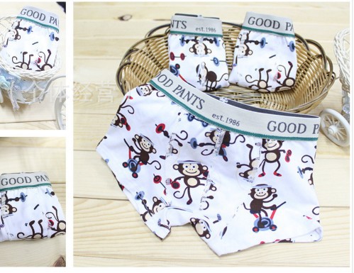 Free Shipping Wholesale baby briefs 12 pcs / lot Monkey cartoon children cotton pants