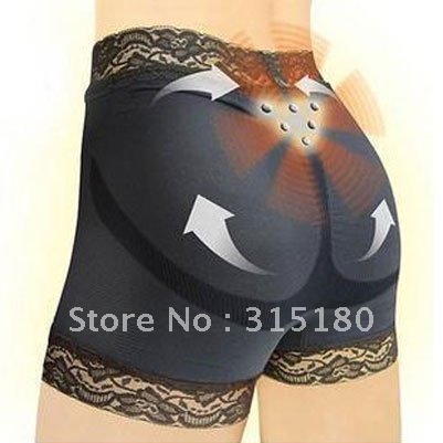 Free Shipping/Wholesale Body Sculpting Boxers Underwear Lift Buttocks Comfortable Lace Underwear SIZE M black