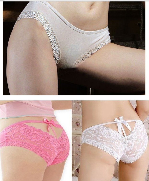 free shipping  wholesale!Bud silk  bowknot deep V women's underwear thong lingerie Panties Briefs UnderwearLady's sexy underwear