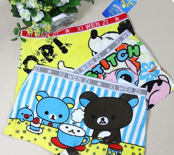 free shipping!Wholesale cartoon children underwear panties clothing girls boys boxers shorts mix color kids underpants 20pcs/lot
