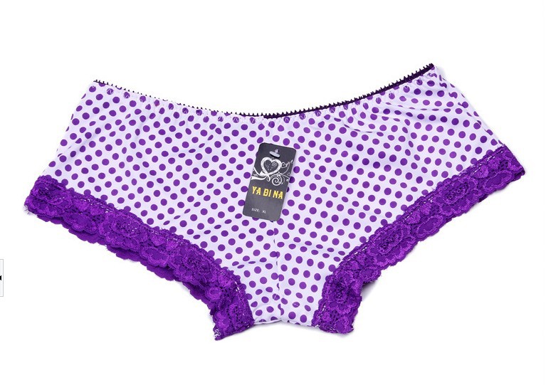 Free Shipping Wholesale cheap female purple  14 PCS/lot Sexy Mix Cotton Women Panties  Fashion Underwear Multicolor