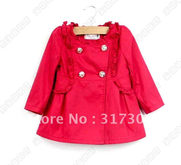 Free shipping wholesale children new winter double-breasted windbreaker children's boutique jacket