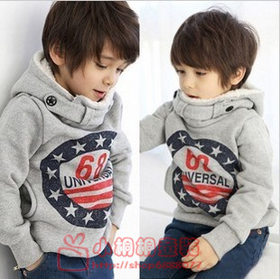 Free shipping wholesale Children's clothing child baby clothes autumn and winter 2012 fleece outerwear thickening plus velvet
