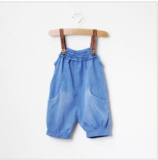 Free shipping  wholesale children's jeans  overall jeans  girls strap jeans novelty brand