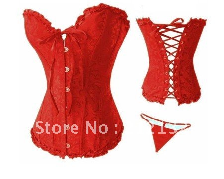 Free Shipping Wholesale Corset Sexy corset Overbust Corset Sexy Busiter Sexy Lingerie S-2XL (W1002-2)