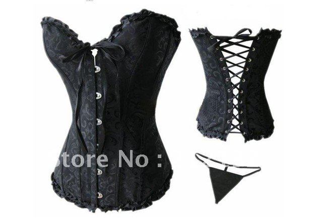 Free Shipping Wholesale Corset Sexy corset Overbust Corset Sexy Busiter Sexy Lingerie S-2XL (W1002-3)