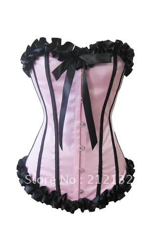 Free Shipping Wholesale Corset Sexy corset Overbust Corset Sexy Busiter Sexy Lingerie S-2XL (W1005-3)