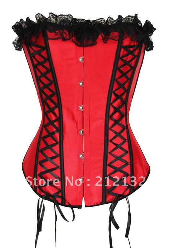 Free Shipping Wholesale Corset Sexy corset Overbust Corset Sexy Busiter Sexy Lingerie S-2XL (W1008-4)