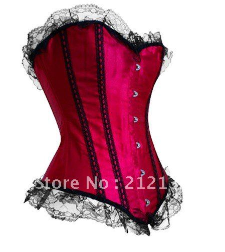 Free Shipping Wholesale Corset Sexy corset Overbust Corset Sexy Busiter Sexy Lingerie S-2XL (W1009-4)