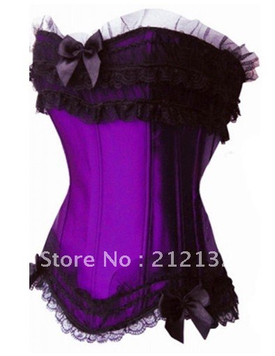 Free Shipping Wholesale Corset Sexy corset Overbust Corset Sexy Busiter Sexy Lingerie S-2XL (W1010-5)