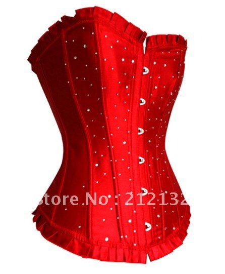 Free Shipping Wholesale Corset Sexy corset Overbust Corset Sexy Busiter Sexy Lingerie S-2XL (W1015-5)