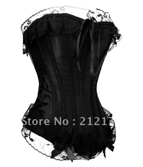 Free Shipping Wholesale Corset Sexy corset Overbust Corset Sexy Busiter Sexy Lingerie S-2XL (W1016-1)