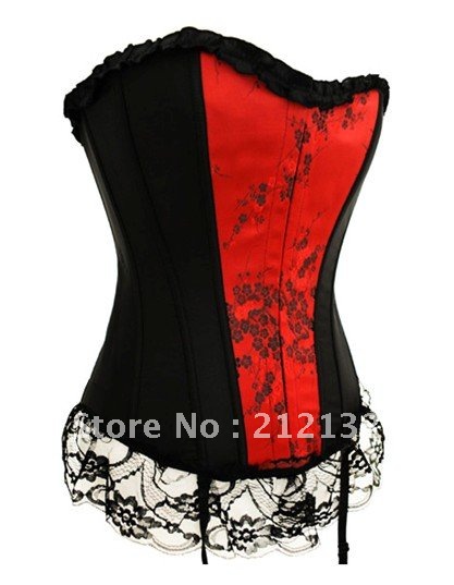 Free Shipping Wholesale Corset Sexy corset Overbust Corset Sexy Busiter Sexy Lingerie S-2XL (W1020)