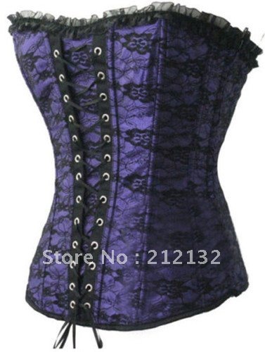 Free Shipping Wholesale Corset Sexy corset Overbust Corset Sexy Busiter Sexy Lingerie S-2XL (W1025-3)