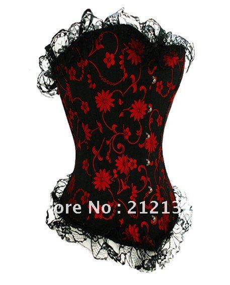 Free Shipping Wholesale Corset Sexy corset Overbust Corset Sexy Busiter Sexy Lingerie S-2XL (W1028)