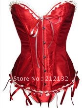Free Shipping Wholesale Corset Sexy corset Overbust Corset Sexy Busiter Sexy Lingerie S-2XL (W1030)